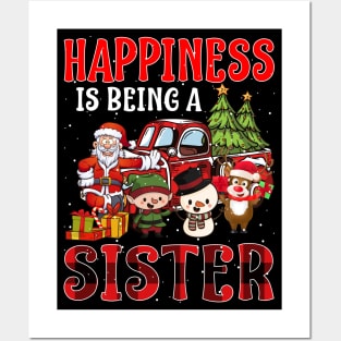 Happiness Is Being A Sister Christmas Posters and Art